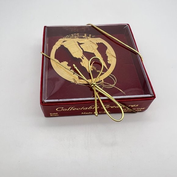 BOSTON Old North Church Ornament by Collectible Treasures 24k Gold Finish NIB - Picture 6 of 8